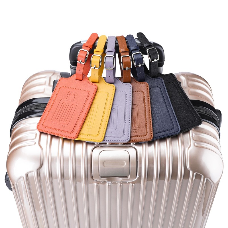 Teskyer Pack of 4 Suitcase Tags, Suitcase Tags, Air Travel,