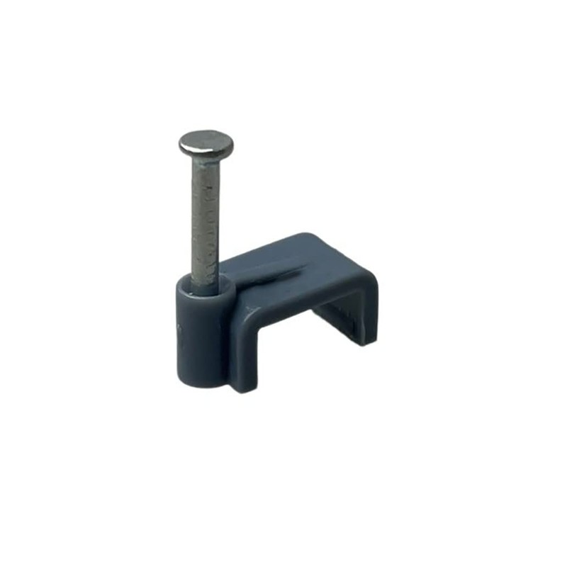On1shelf® Flat Grey 6.0 mm Cable Clips, Bag of 50,