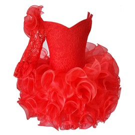 Jenniferwu G192 Infant Toddler Baby Newborn Little Girl's Pageant Party Birthday Dress RED (as1, Age, 4_Years, 5_Years)
