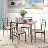 HOMCOM 5 Piece Dining Room Table Set for 4, Space