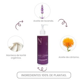 Dr. Natural Crema Corporal y Facial Hidratante Bebé y Niño Natural, Orgánica y Vegana Body Lotion | Hipoalergénica, Sin Parabenos, Sin Quimicos, Cruelty Free | Hecha de Plantas con Manteca de Karité (473 ml, Lavanda)