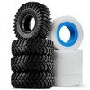 4PCS 1.9 Crawler Swamp Rubber Tires OD 4.53" for FCX10