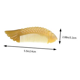 IWOWHERO Massages Scalp Natural Horn Comb for Wet or Dry Hair Sturdy Easy to Carry Random Color