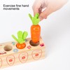 Wooden Pull Carrot Game Number Fine Motor Skill Toy Matching