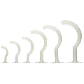 Grafco Berman-Type Polyethylene Oral Airways - Disposable Medical Tool for Med Kit, 50 mm, 60 mm, 80 mm, 90 mm, 100 mm, 110 mm Length, Box of 6, White, 3787 KT