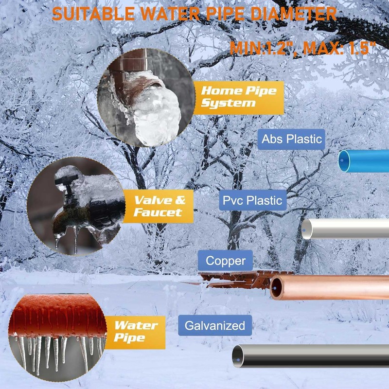 38.5" x 6" Water Pipe Heat Blanket Faucet Heating Blanket