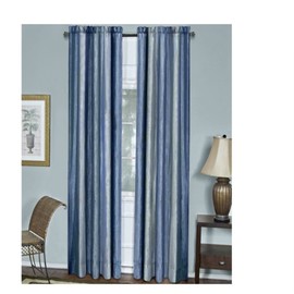 Achim Home Furnishings Ombre Window Curtain Panel, 50 by 84", Blue (Set of 2)
