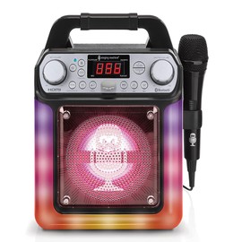 Singing Machine Singing Machine Portable Karaoke Machine with Wired Mic, Bluetooth, LED Lights - For Adults & Kids