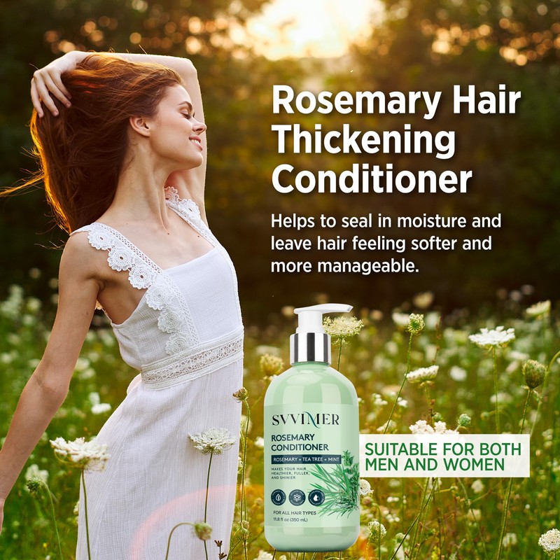 Svvimer Rosemary Hair Thickening Conditioner: Thickening Moisturizing Product with Biotin