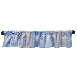 Bedtime Originals Cenefa de Ventana de Dinosaurio Rugido, Azul/Gris