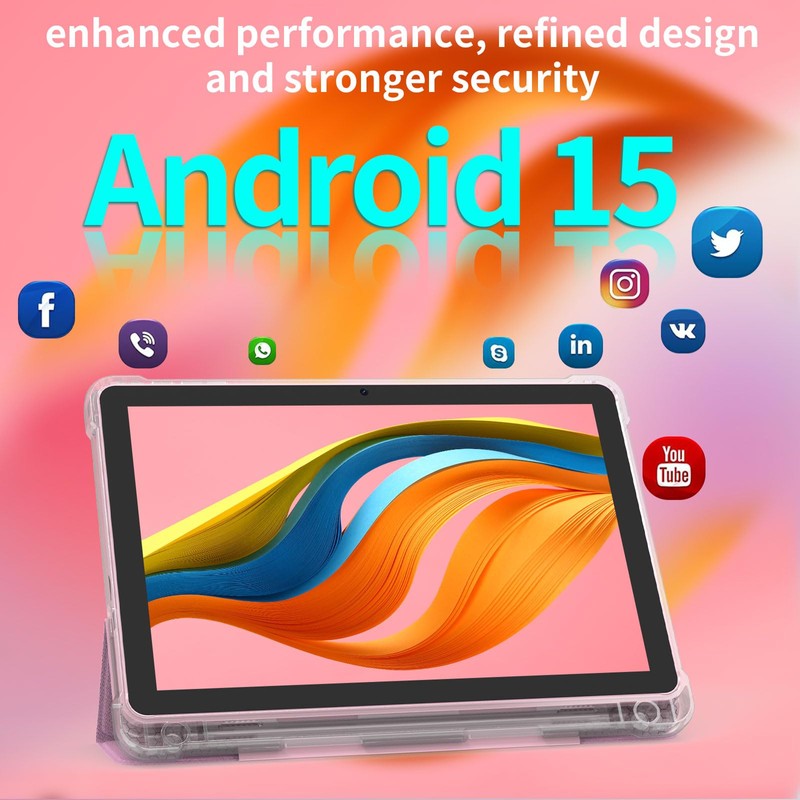 Android 15 Tablet 10 inch Tablets, 20GB RAM 128GB ROM
