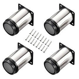 Qrity 4 Units 80mm Furniture Legs, Adjustable Furniture Feet Height, Legs for Sofa Couch Furniture Chair Cabinet