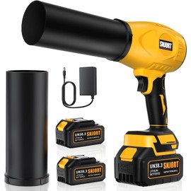 Cordless Leaf Blower with Battery and Charger Lightweight Handheld Electric Blower with Extended Nozzle for Lawn Care Patio Cleaning Leaves Dust Green