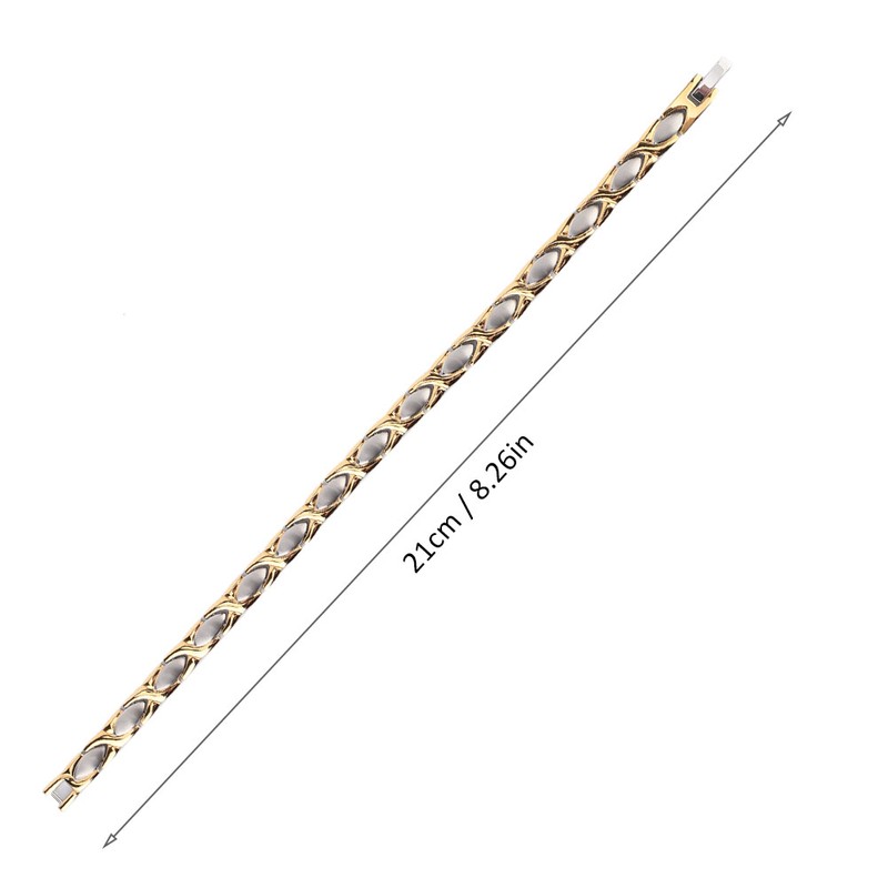 Women Men Stylish Titanium Steel Health Care Magnets Germanium Bracelet