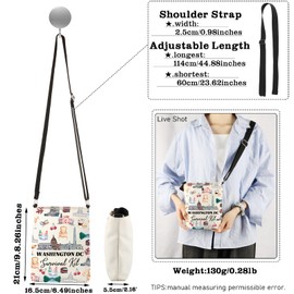 AKTAP Washington DC Souvenirs Gifts Washington DC Skyline Crossbody Bag Washington DC Survival Kit Washington DC TouristMerch (CB Washington, DC Survival Kit-HT)
