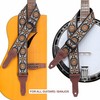 Nefelibata Banjo Strap, 2"Wide Full Grain Cowhide Guitar Strap Adjustable