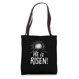 Easter HE Is RISEN! Christian Faith Tote Bag
