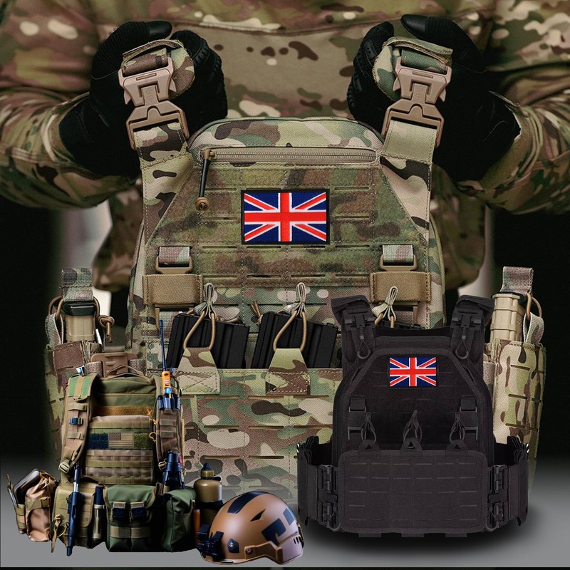 EmWoot 2PCS British UK United Kingdom Flag Patch Embroidered Morale