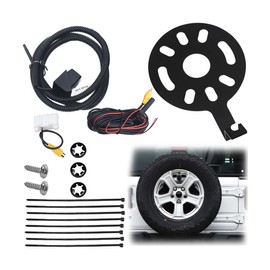 HZEL Car Spare Tire Backup Camera, Waterproof Auto Rear View Reverse Camera with Wire Adapter, Vehicle Accessories, Compatible with 2007-2018 Wrangler 2009-2015 Patriot 2007-2014 Freedom