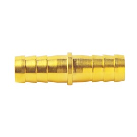 Metaland Brass 5/8" Hose Barb Splicer Mender Euqal Barbed Coupler Round Union Adapter (Pack of 2)
