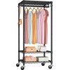 FUTASSI P6 Mini Rolling Clothes Rack Heavy Duty, Clothing Racks