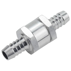 Favordrory 10mm 3/8 Inch Fuel Non-return One Way Check Valve Oil Petrol Diesel Aluminium Alloy