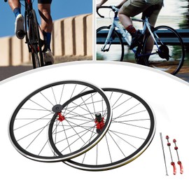 XUANIIIL Road Bike Wheelset, 700C Front Rear Wheel Sets, Ultralight Aluminium Alloy (Front) 20 (Rear) 24 C/V Brake Clincher for Road Bikes Compatible with 7-12 Speed