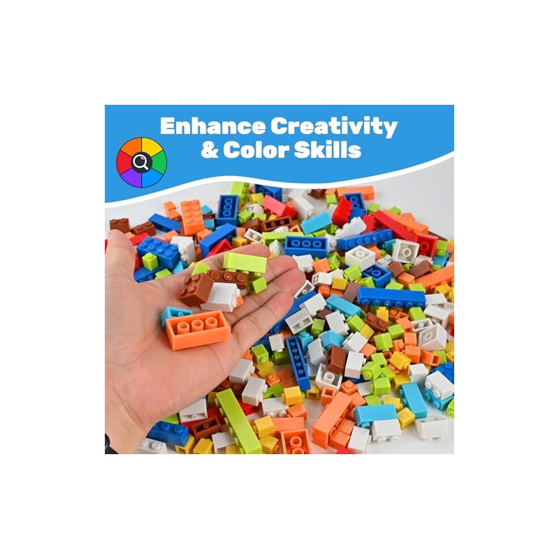 1600 PCS Building Bricks Set, Classic Bulk Building Blocks Compatible