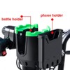 Black 2-in-1 Walker, Stroller, & Bike Cup Holder with Phone