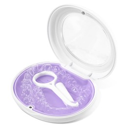 LONGMON Retainer Case,Slim Retainer Case,Compatible with Invisalign,Aligner,Contain Remover Tool,Chewies,Cute Retainer Case
