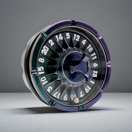 D20 Roulette dice, Unique dice Spinner, Metal D&D Dice Set, Perfect for D&D Dungeons and Dragons, RPG and Pathfinder Role Playing Games（Green and Purple Chameleon）