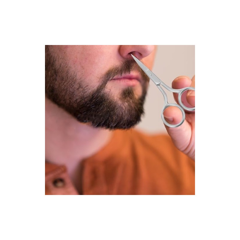 Tijeras de Acero Inoxidable para Cejas y Nariz Hoja Recta