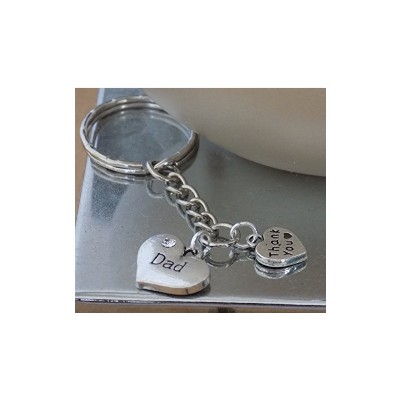 Gregory Crafts & Gifts Dad Thank You Keyring, Silver Shade