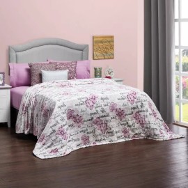 Elefantito Cobija Elefantito Ligero individual color blanco con diseño chic de 2.2m x 1.4m