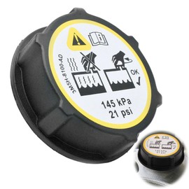 Radiator Expansion Water Tank Cap, Coolant Tank Cap Cover, Compatible with Ford Fiesta Focus C-Max Mondeo, Durable Pressure Sealed Coolant Cap 3M5H8100AD LR000243 LF5015205A 1301104