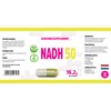 NADH 50 mg 60 Vegan Capsules, Laboratory Tested, High Dosage,