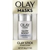Mascarillas faciales de Olay, arcilla de carbón facial, brillo Boost