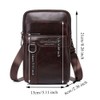 Men's Leather Waist Bag Belt Loop Purse 7.0 inch Phone