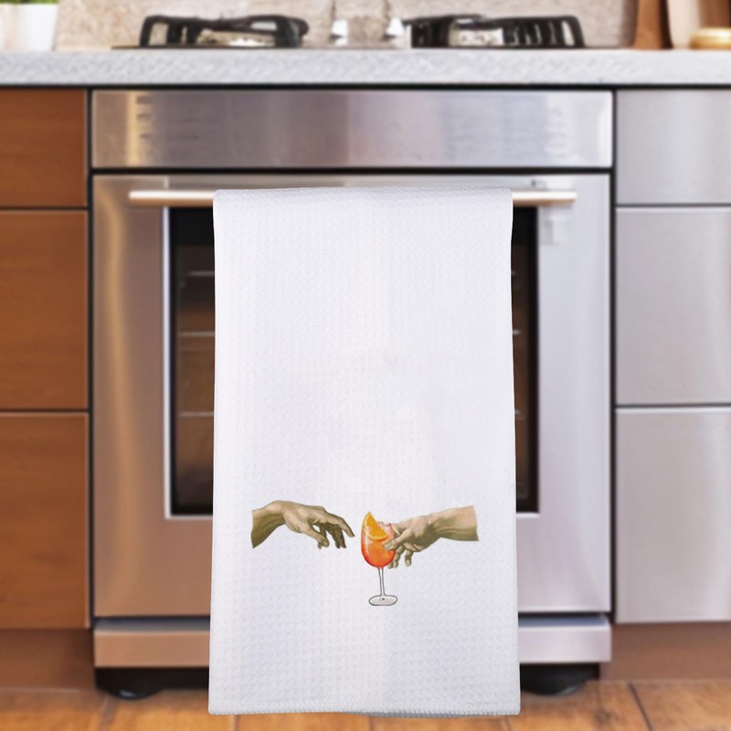 MYSOMY Aperol Spritz Kitchen Towel Aperol Spritz Themed Gift Aperol