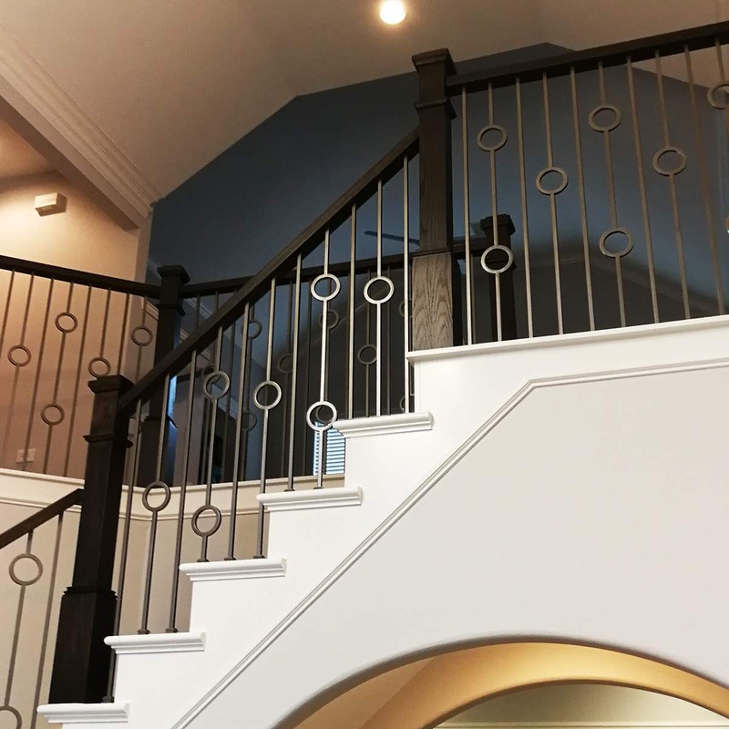 Affordable Stair Parts - Contemporary Two Ring Stair Iron Balusters