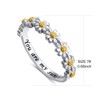 Ladytree Sterling Silver You Are My Sunshine Daisy Ring for