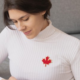 NUOBESTY Pack of 10 Canada Pins Maple Leaf Brooch Canada Canada Country Red Maple Leaf Lapel Pin Maple Leaf Jewellery for Men Women, Iron