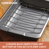 Farberware Bakeware Nonstick Roasting Pan/Roaster with U-Rack, 14.75 Inch x