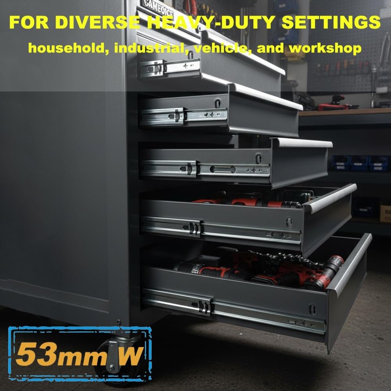 Heavy Duty Drawer Slides, 30 Inch, 300 lb Load Capacity,