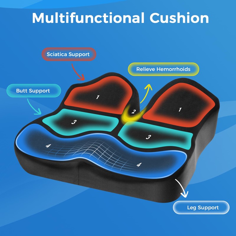 Niceeday Seat Cushion for Office, Car & Wheelchair - Premium
