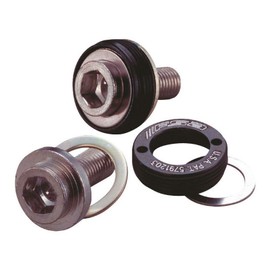 FSA Unisex's Self Extracting JIS Steel Crank Bolt, Black, Size M8