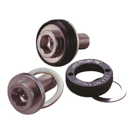 FSA Unisex's Self Extracting JIS Steel Crank Bolt, Black, Size M8
