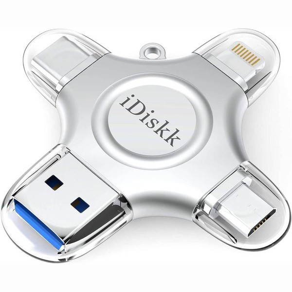 iDiskk MFi Certified Multifunctional 4 IN 1 Photo Stick Flash