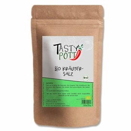 Tasty Pott Organic Herb Salt 30 g | Cooking & Roasting | Marinating & Seasoning | Salt Salty Herbs Spices | Organic Quality | Storage Bag Value Pack