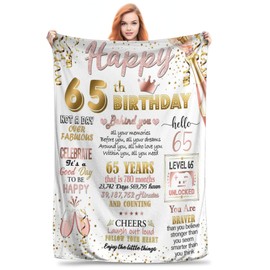 65th Birthday Gifts for Women Blanket,65th Birthday Decorations for Women,Gifts for 65th Birthday,1959 Birthday Gifts for Women,Her,Sister,Throw Blanket 60"x50"